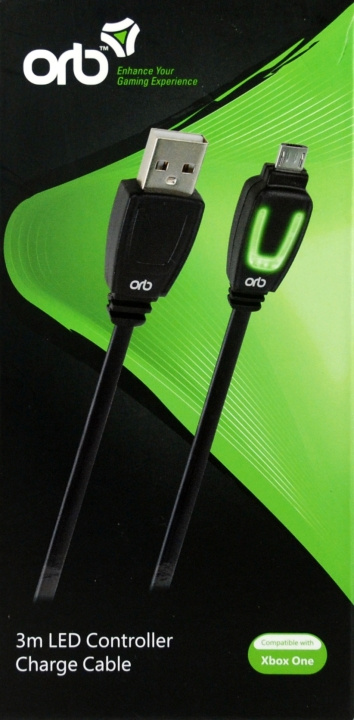 ORB Xbox One - LED-ladekabel for kontroller 3 m (ORB) i gruppen Elektronikk / TV-spill & tilbehør / Xbox One / Tilbehør hos TP E-commerce Nordic AB (C93284)
