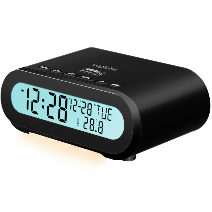 LogiLink Klokkeradio med temperatur/fuktighet USB-C/batteristrøm Svart i gruppen Elektronikk / Lyd & Bilde / Hjemmekino, HiFi og bærbar / Radio & Vekkerklokker / Klokke Radio hos TP E-commerce Nordic AB (C93476)