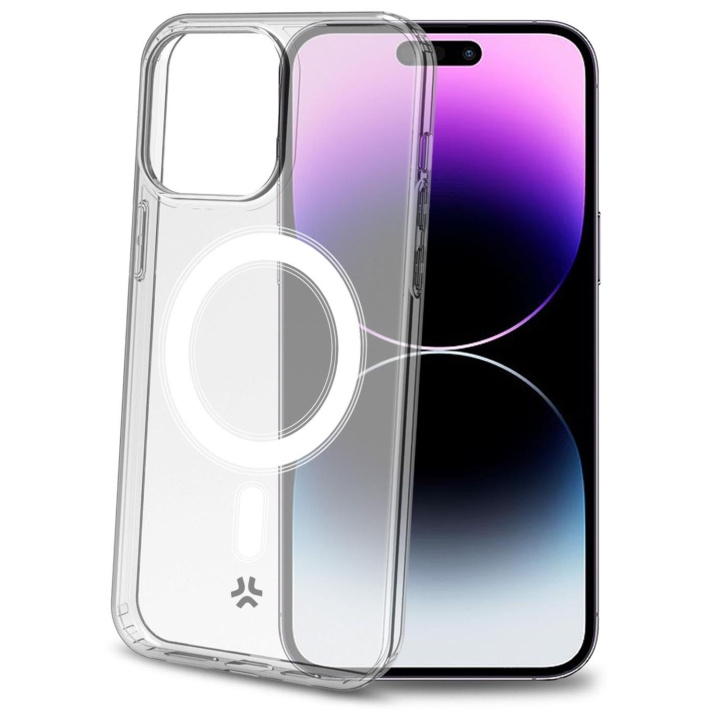 Celly Gelskinmag TPU-deksel MagSafe Kompatibel iPhone 15 Pro Max Transparent i gruppen SMARTTELEFON & NETTBRETT / Mobilbeskyttelse / Apple / iPhone 15 hos TP E-commerce Nordic AB (C93493)