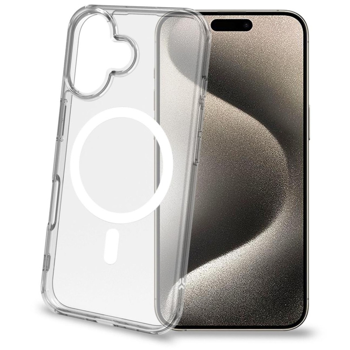 Celly Gelskinmag TPU-deksel MagSafe kompatibel iPhone 16 Transparent i gruppen SMARTTELEFON & NETTBRETT / Mobilbeskyttelse / Apple / iPhone 16 hos TP E-commerce Nordic AB (C93501)