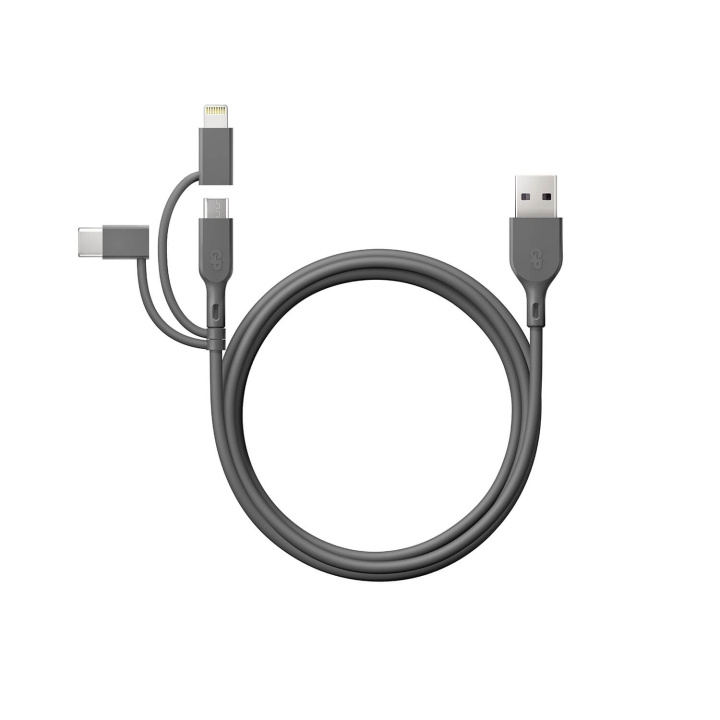 GP Cable USB-A to USB-C 3-in-1 Micro-USB + Lightning CY1N 1m i gruppen Datautstyr / Kabler og adaptere / USB / USB-C hos TP E-commerce Nordic AB (C94733)