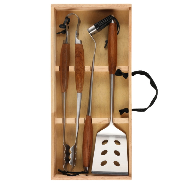 Mustang Grilling set Wooden Case 3 Pcs i gruppen HJEM, HUS OG HAGE / Hageprodukter / Griller & Grilltilbehør hos TP E-commerce Nordic AB (C94819)