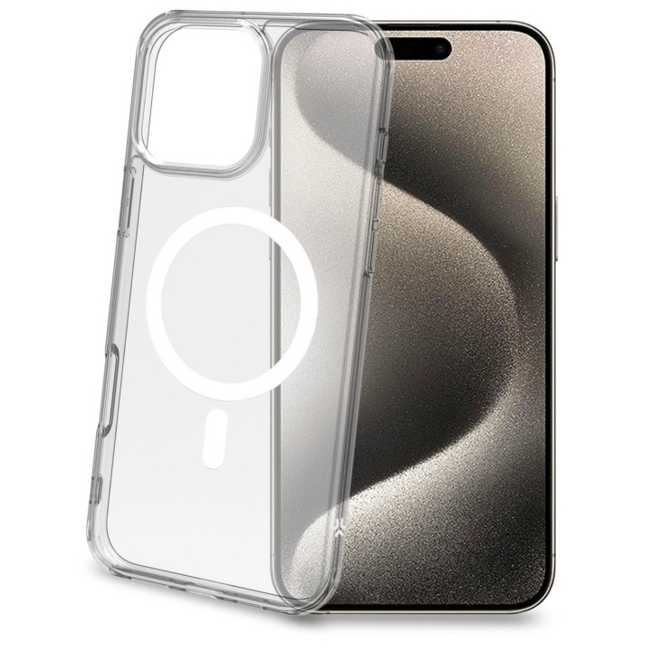 Celly Gelskinmag TPU-deksel MagSafe Kompatibel iPhone 16 Pro Max Transparent i gruppen SMARTTELEFON & NETTBRETT / Mobilbeskyttelse / Apple / iPhone 16 hos TP E-commerce Nordic AB (C94879)