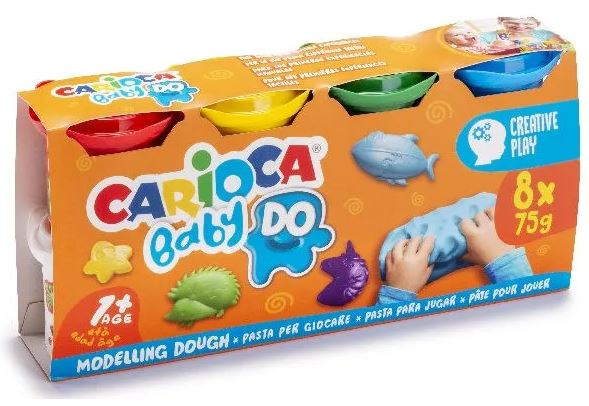 CARIOCA Baby Dough (8x75gr.) (809446) i gruppen LEKER, BARN OG BABY / Leker / Lek leire, lek sand og tilbehør hos TP E-commerce Nordic AB (C95365)