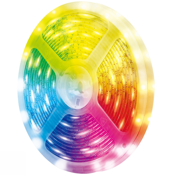 LogiLink Smart RGB+CCT (RGB + varm-kald hvit) lysstripe 5m WiFi Tuya i gruppen HJEM, HUS OG HAGE / Smarthus / Smart belysning hos TP E-commerce Nordic AB (C95447)