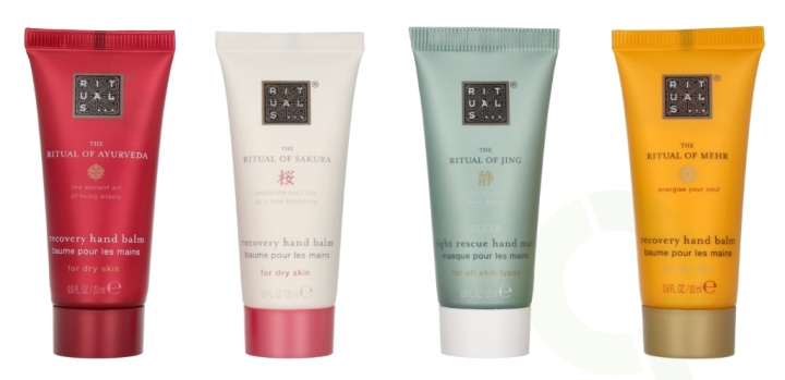 Rituals Soothing Hand Balm Set 4 x 20ml 80 ml Ayurveda/Mehr/Sakura/Jing i gruppen HELSE OG SKJØNNHET / Manikyr/pedikyr / Håndkrem hos TP E-commerce Nordic AB (C95684)