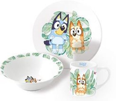 BLUEY BLUEY Large - Keramisk gaveeske med 3 deler - (88055) i gruppen LEKER, BARN OG BABY / Spise & drikke / Barneserviser hos TP E-commerce Nordic AB (C97863)