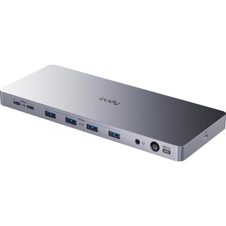 CUDY Docking Station CS700 10Gbps USB-C Dual 4K 150W i gruppen Datautstyr / Datamaskin Tilbehør / USB-Hubs hos TP E-commerce Nordic AB (C99559)