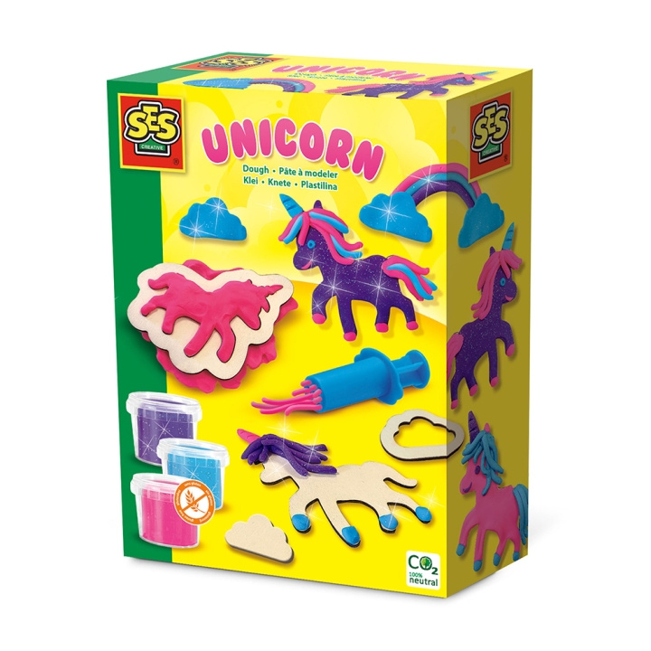 SES Creative Dough - Unicorn Neon Glitter - (S00410) i gruppen LEKER, BARN OG BABY / Leker / Lek leire, lek sand og tilbehør hos TP E-commerce Nordic AB (D00441)
