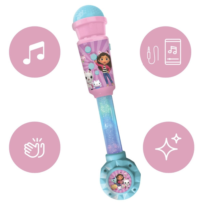Lexibook Gabby\'s Dollhouse lysmikrofon med høyttaler (MIC90GDH) i gruppen Elektronikk / Lyd & Bilde / Håndholdte mikrofoner hos TP E-commerce Nordic AB (D01108)