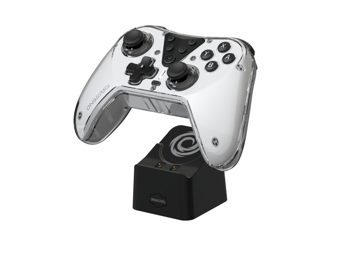 Oniverse Nintendo Switch Astralite Controller Wireless Smoked White inkl. Ladestasjon i gruppen Elektronikk / TV-spill & tilbehør / Nintendo Switch / Tilbehør hos TP E-commerce Nordic AB (D01356)