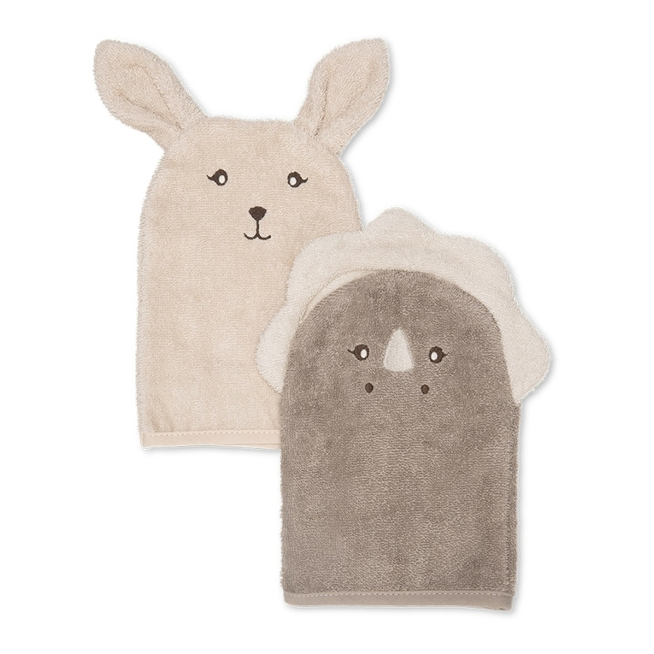That\'s Mine Michi Vaskeklut 2 stk Bunny & Dino i gruppen LEKER, BARN OG BABY / Barnetekstiler / Badetilbehør hos TP E-commerce Nordic AB (D01385)