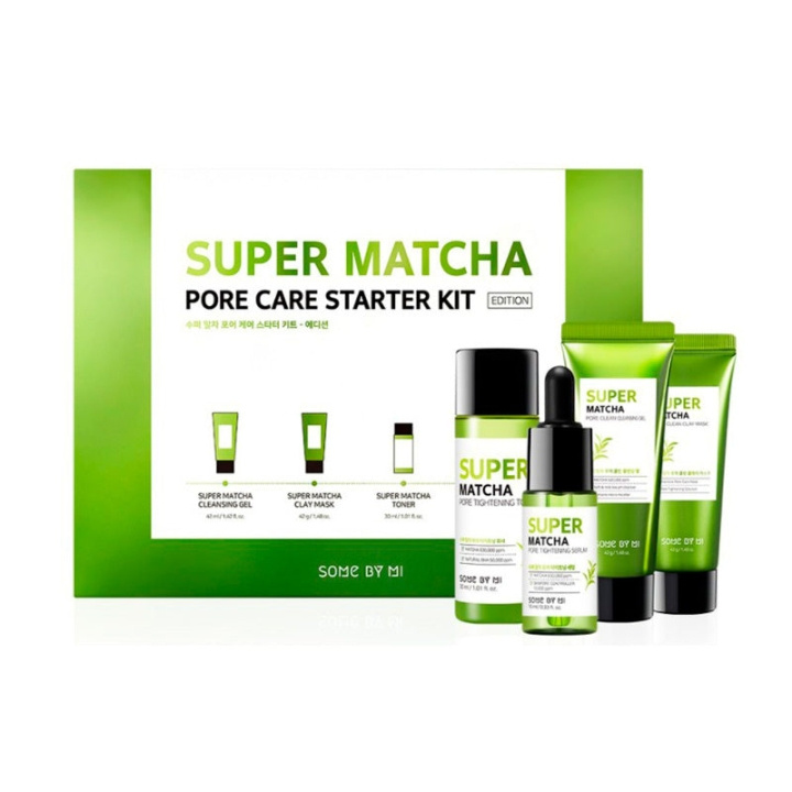 Some By Mi Super Matcha Pore Care Starter Kit - reisestørrelse i gruppen HELSE OG SKJØNNHET / Hudpleie / Ansikt / Dagkrem hos TP E-commerce Nordic AB (D01586)