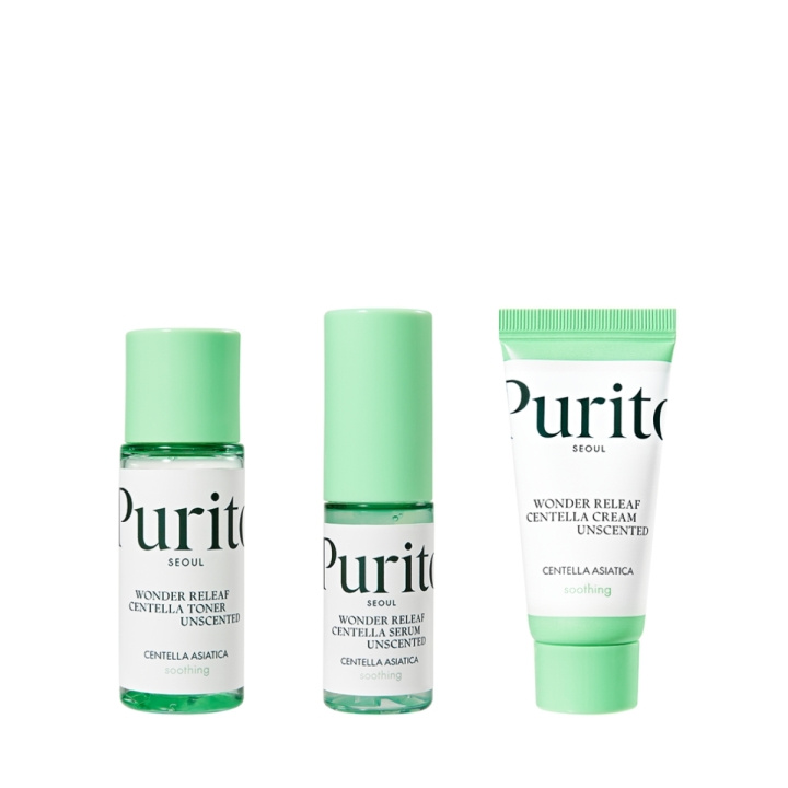 Purito SEOUL Wonder Releaf Centella Mini Kit uparfymert i gruppen HELSE OG SKJØNNHET / Hudpleie / Ansikt / Dagkrem hos TP E-commerce Nordic AB (D01621)