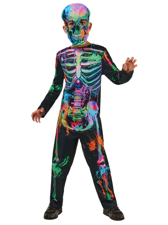 Rubies Halloween-kostyme - Bonesky Graffiti-skjelett (110-116 cm) i gruppen LEKER, BARN OG BABY / Leker / Masker og kostymer hos TP E-commerce Nordic AB (D01796)
