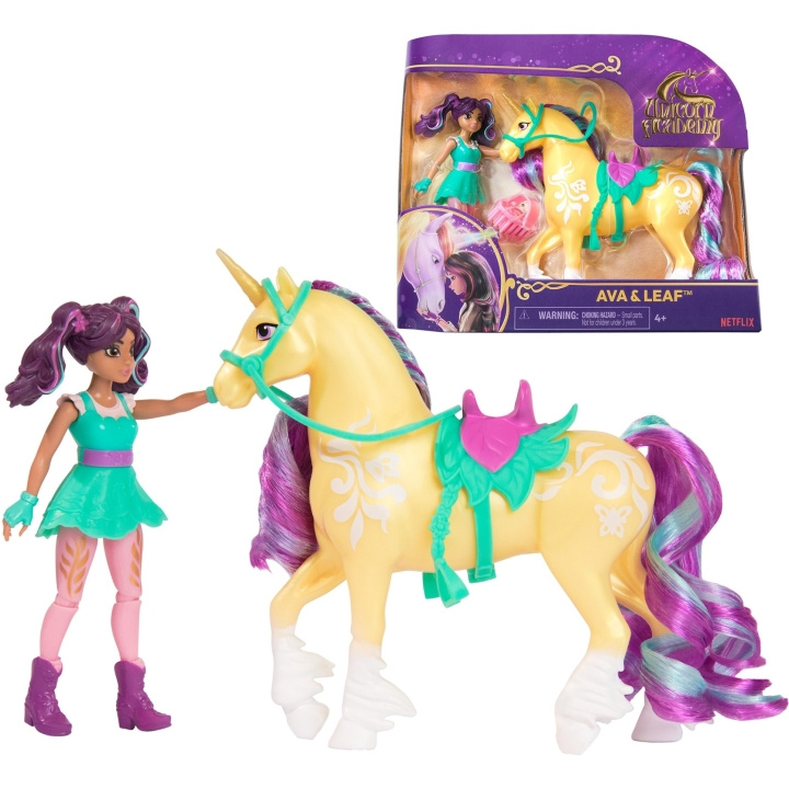 Unicorn Academy Dukke & enhjørning - Ava & Leaf (6069631) i gruppen LEKER, BARN OG BABY / Leker / Dukker & tilbehør hos TP E-commerce Nordic AB (D01867)