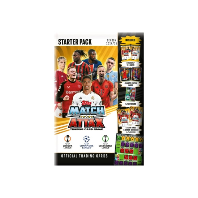 Topps MATCH ATTAX CHAMPIONS LEAGUE STARTPAKKE (UCLMA24-02) i gruppen SPORT, FRITID & HOBBY / Morsomme produkter / Samlerobjekter hos TP E-commerce Nordic AB (D01907)