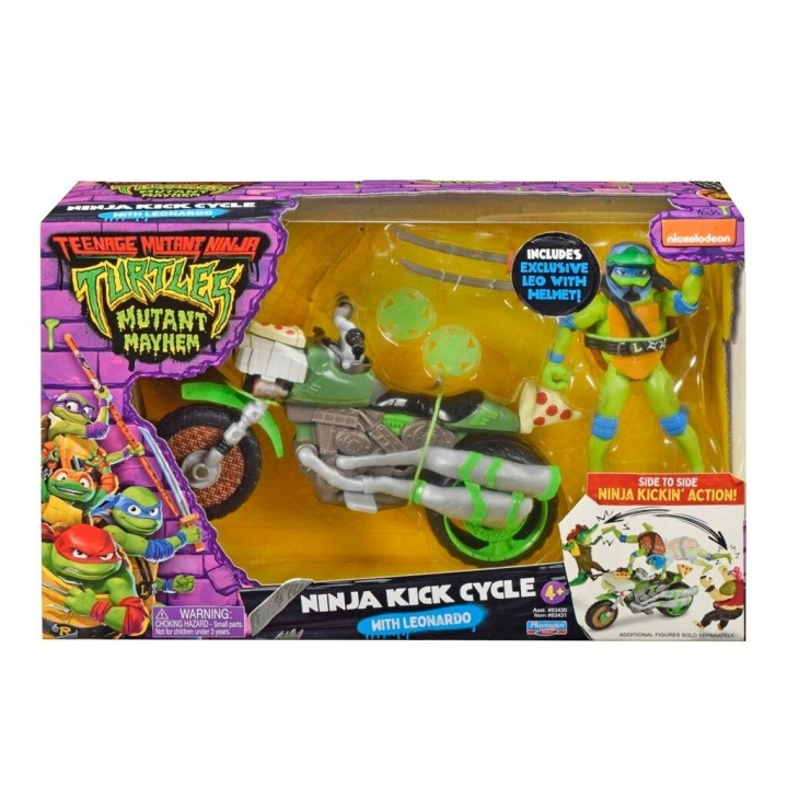 Teenage Mutant Ninja Turtles Turtles Mutant Mayhem - Kjøretøy med figur - Leonardo i gruppen LEKER, BARN OG BABY / Leker / Figurer, miniatyrer og tilbehør hos TP E-commerce Nordic AB (D02208)