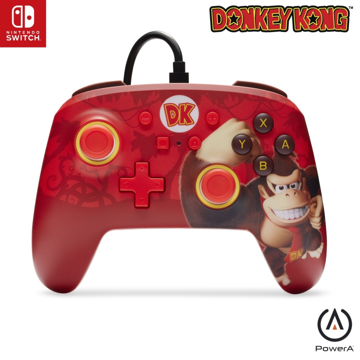 PowerA Forbedret kablet kontroller - Donkey Kong Flex (Nintendo Switch) i gruppen Elektronikk / TV-spill & tilbehør / Nintendo Switch / Tilbehør hos TP E-commerce Nordic AB (D02260)