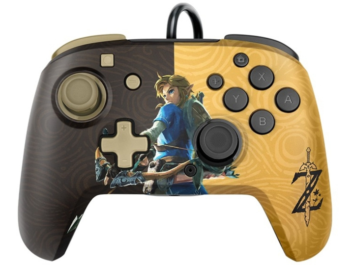 PDP Gaming Nintendo Switch Faceoff Deluxe-kontroller + lyd - Zelda i gruppen Elektronikk / TV-spill & tilbehør / Nintendo Switch / Tilbehør hos TP E-commerce Nordic AB (D02325)