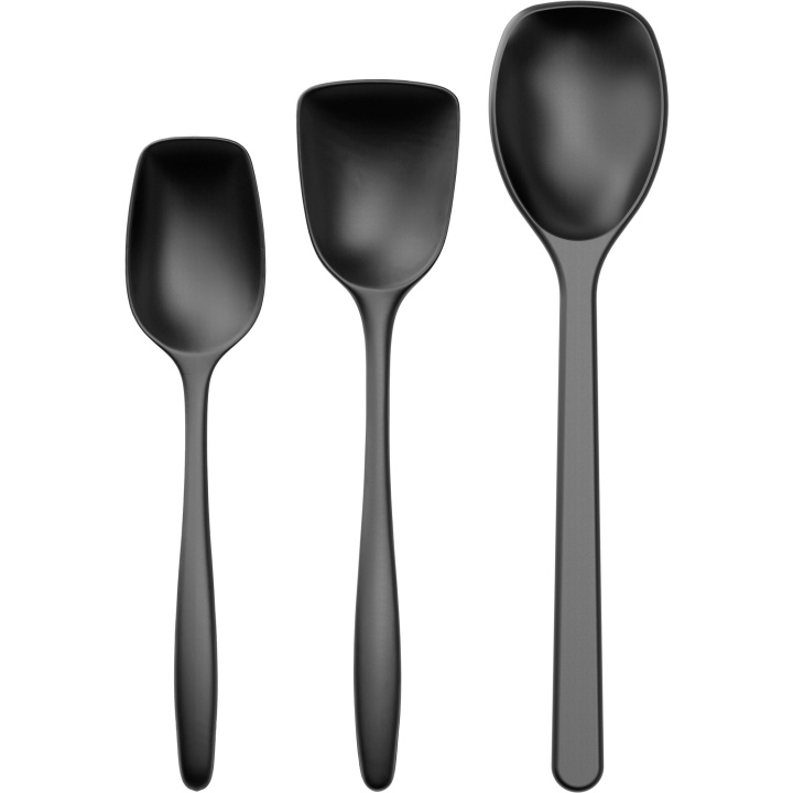Rosti NYHET Klassiske kjøkkenskjeer, sett med 3 - Carbon Black i gruppen HJEM, HUS OG HAGE / Kjøkkenutstyr / Annet kjøkkenutstyr hos TP E-commerce Nordic AB (D02379)