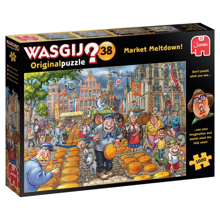 Wasgij Original #38, Markedssammenbrudd! 1000 brikker i gruppen SPORT, FRITID & HOBBY / Hobby / Puslespill hos TP E-commerce Nordic AB (D02429)