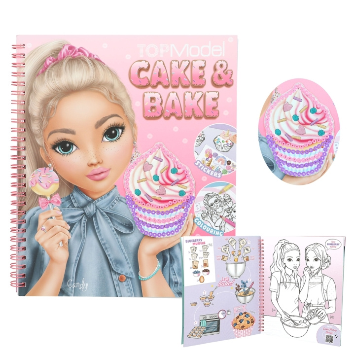 TOPModel Cake & Bake Malebok med paljetter ( 0413386 ) i gruppen LEKER, BARN OG BABY / Leker / Håndtverk hos TP E-commerce Nordic AB (D02508)
