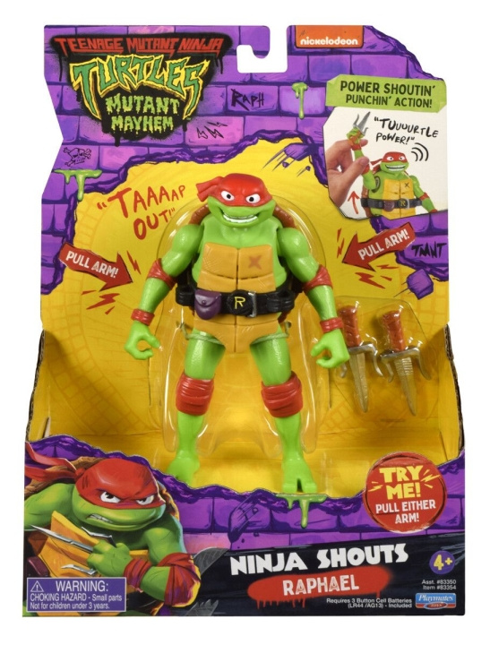 Teenage Mutant Ninja Turtles Turtles Mutant Mayhem - Power Sounds 14 cm - Raphael i gruppen LEKER, BARN OG BABY / Leker / Figurer, miniatyrer og tilbehør hos TP E-commerce Nordic AB (D02526)