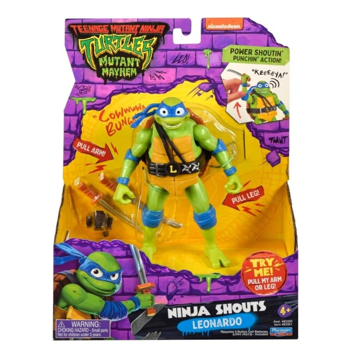 Teenage Mutant Ninja Turtles Turtles Mutant Mayhem - Power Sounds 14 cm - Leonardo i gruppen LEKER, BARN OG BABY / Leker / Figurer, miniatyrer og tilbehør hos TP E-commerce Nordic AB (D02527)