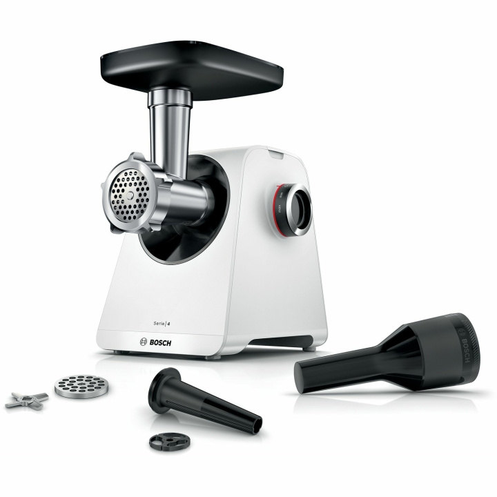 Bosch Kjøttkvern MFWS420W 1300W i rustfritt stål i gruppen HJEM, HUS OG HAGE / Husholdningsapparater / Kjøttkverner hos TP E-commerce Nordic AB (D03053)
