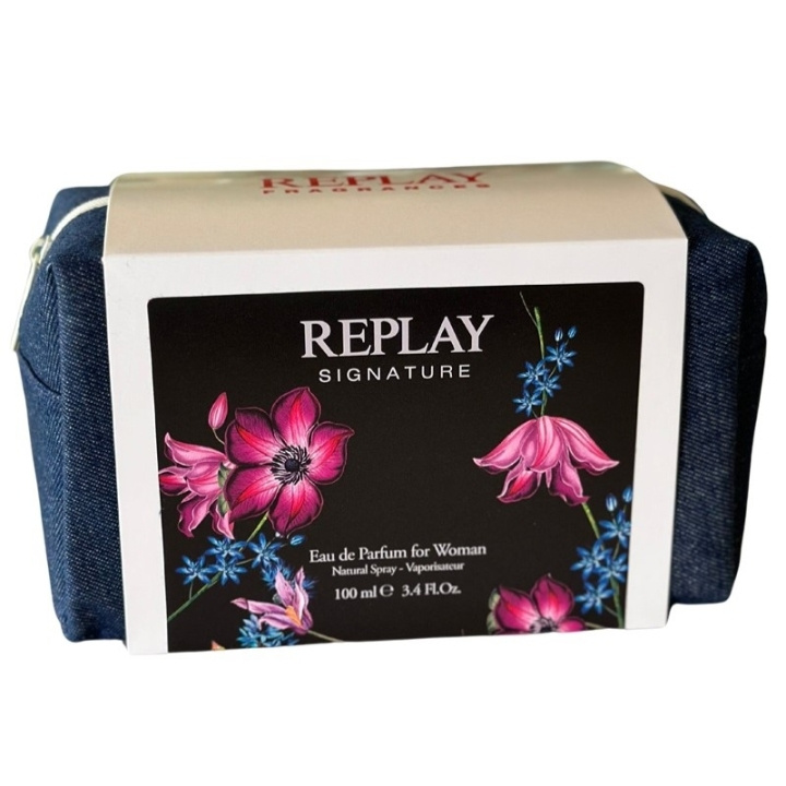 REPLAY REPLAY Gavesett Signature Woman Edp 100 ml + Pochette i gruppen HELSE OG SKJØNNHET / Gavesett / Gavesett for henne hos TP E-commerce Nordic AB (D03065)