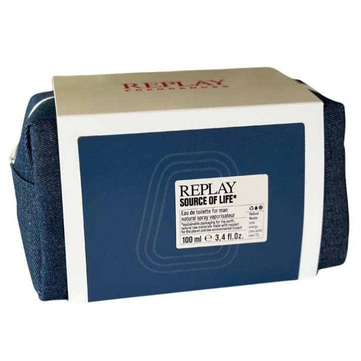 REPLAY REPLAY Gavesett Source Of Life Man Edt 100ml + Pochette i gruppen HELSE OG SKJØNNHET / Gavesett / Gavesett for ham hos TP E-commerce Nordic AB (D03068)