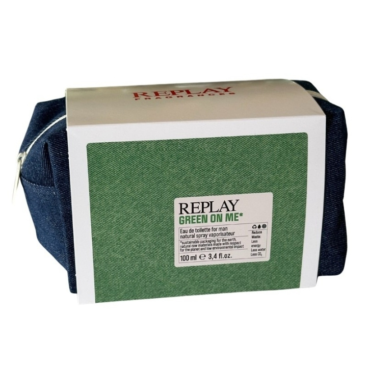 REPLAY Gavesett REPLAY Green On Me Man Edt 100ml + Pochette i gruppen HELSE OG SKJØNNHET / Gavesett / Gavesett for ham hos TP E-commerce Nordic AB (D03070)