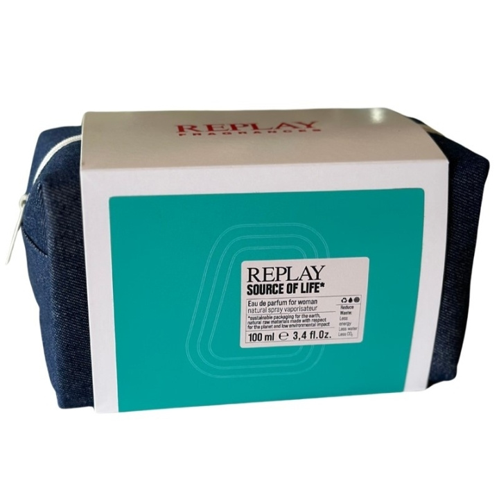 REPLAY Gavesett REPLAY Source Of Life Woman Edp 100ml + Pochette i gruppen HELSE OG SKJØNNHET / Gavesett / Gavesett for henne hos TP E-commerce Nordic AB (D03072)