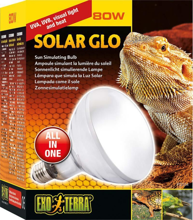 Exoterra Solar Glo 80W Uva/Uvb Varme og sollys E27 - (220.1818) i gruppen HJEM, HUS OG HAGE / Dyretilbehør / Tilbehør til terrarier hos TP E-commerce Nordic AB (D04765)