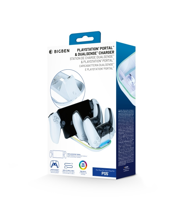 Nacon 3-i-1 ladestasjon RGB hvit PS5 i gruppen Elektronikk / TV-spill & tilbehør / Sony PlayStation 5 / Tilbehør hos TP E-commerce Nordic AB (D04857)