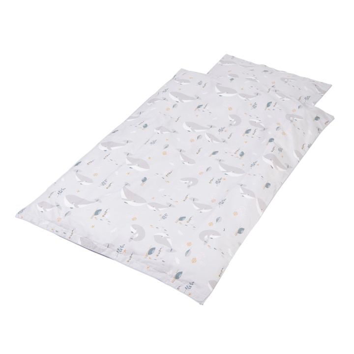 Babytrold Juniorsengetøy - 100x140 - Hval (17-71HV) i gruppen LEKER, BARN OG BABY / Barnetekstiler / Sengetøy / Sengetøy for barneseng hos TP E-commerce Nordic AB (D04921)