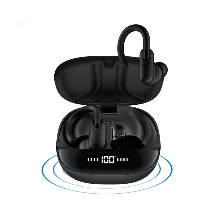 MIXX Headphone Sports Charge 2 In-Ear Hook TWS Black i gruppen Elektronikk / Lyd & Bilde / Hodetelefoner & Tilbehør / Hodetelefoner hos TP E-commerce Nordic AB (D05304)