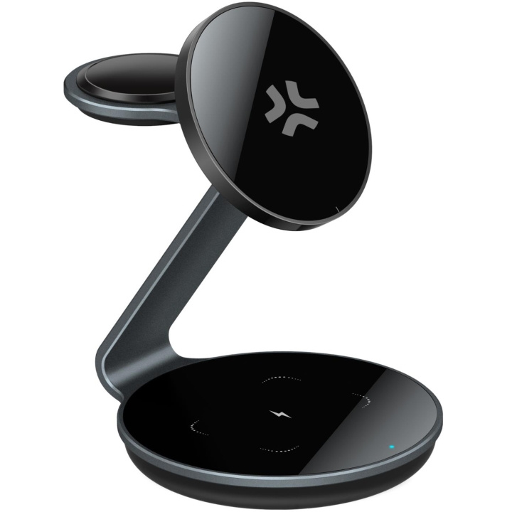 Celly MAGSTAND3IN1EVO 3-i-1 magnetisk stativ med 15 W trådløs lading i gruppen SMARTTELEFON & NETTBRETT / Ladere og Kabler / Trådløs lader QI hos TP E-commerce Nordic AB (D05531)