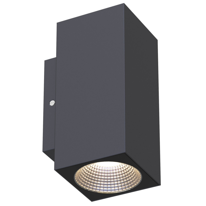 Llitt Mathias II Vegg-LED IP65 3000K 6W 520lm Antracitt i gruppen HJEM, HUS OG HAGE / El og belysning / Utendørsbelysning / Fasadebelysning / Uten bevegelsessensor hos TP E-commerce Nordic AB (D05555)