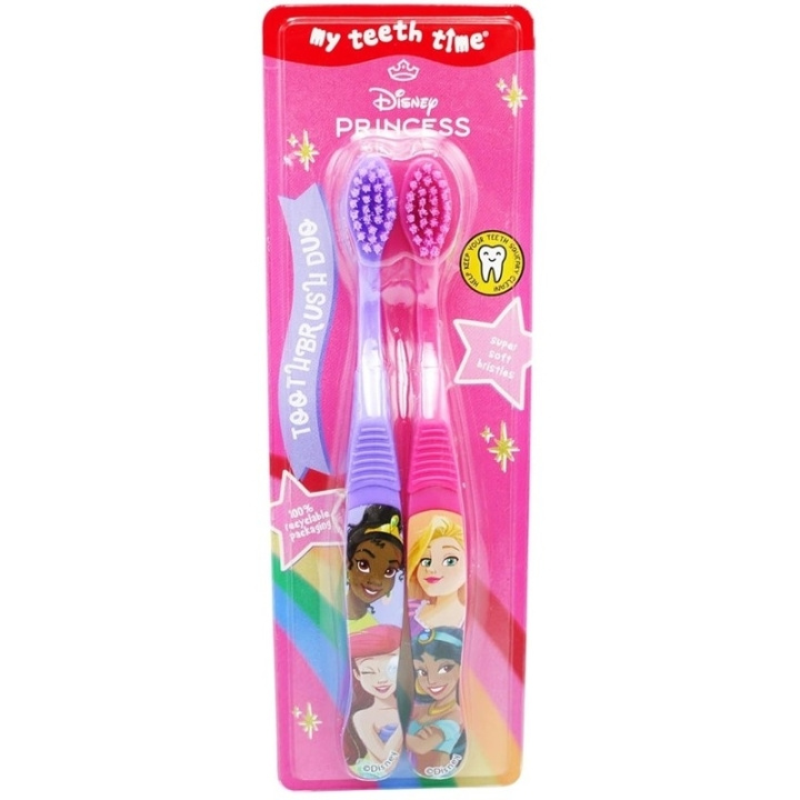 Disney Prinsesse-tannbørste Duo Super Soft i gruppen HELSE OG SKJØNNHET / Munnpleie / Elektriske tannbørster tilbehør hos TP E-commerce Nordic AB (D05603)