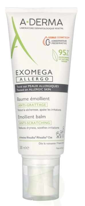 A-Derma Exomega Allergo Emollient Balm 200 ml i gruppen HELSE OG SKJØNNHET / Hudpleie / Ansikt / Dagkrem hos TP E-commerce Nordic AB (D05679)