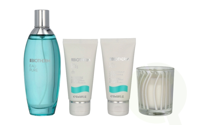 Biotherm Eau Pure Set 270 ml Edt Spray 100ml/Body Milk 50ml/Shower Gel 50ml/Scented Candle 70gr i gruppen HELSE OG SKJØNNHET / Gavesett / Gavesett for henne hos TP E-commerce Nordic AB (D05931)