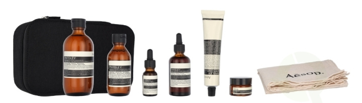 AESOP Persillefrø Extended Anti-Oxidant Skin Care Kit 445 ml Cleansing Oil 200ml/Toner 100ml/Serum 60ml/Eye Cream 10ml/Masque 60ml/Treatment 15ml i gruppen HELSE OG SKJØNNHET / Hudpleie / Ansikt / Dagkrem hos TP E-commerce Nordic AB (D05970)