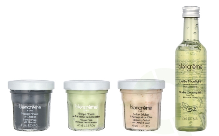 Blancreme Purifying Facial Ritual Set 195 ml Micellar Cleansing Gel 75 ml/Exfoliating Sorbet 40 ml/2x Foaming Face Mask 40 ml i gruppen HELSE OG SKJØNNHET / Gavesett / Gavesett for henne hos TP E-commerce Nordic AB (D06122)