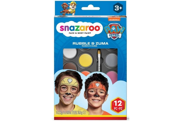 Snazaroo Paw Patrol - Fargesett med sminke - Rubble & Zuma (791109) i gruppen LEKER, BARN OG BABY / Leker / Masker og kostymer hos TP E-commerce Nordic AB (D06429)