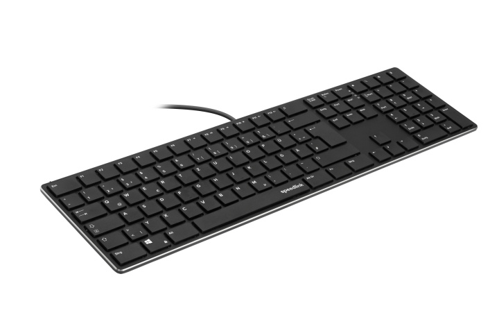 Speedlink RIVA Slim Metal Scissor Keyboard, svart - nordisk layout i gruppen Datautstyr / Mus & Tastatur / Tastatur / Kablede hos TP E-commerce Nordic AB (D06640)