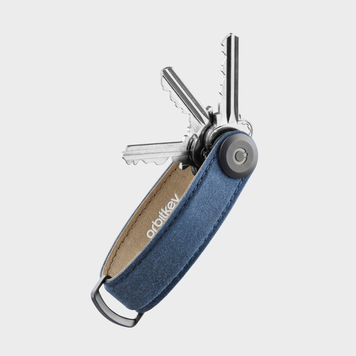 Orbitkey Nøkkelholder i vokset lerret - marineblå i gruppen SPORT, FRITID & HOBBY / Morsomme produkter / Smarte produkter hos TP E-commerce Nordic AB (D06819)
