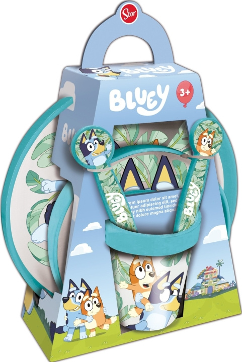 STOR Sklisikkert lunsjsett - Bluey (088808705-50601) i gruppen LEKER, BARN OG BABY / Spise & drikke / Barneserviser hos TP E-commerce Nordic AB (D06996)
