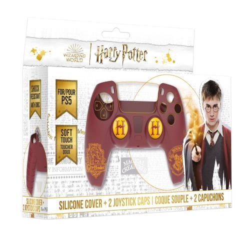 Trade Invaders Harry Potter-silikonetui + tommestokker til PS5-kontroller - Gryffindor - Rød i gruppen Elektronikk / TV-spill & tilbehør / Sony PlayStation 5 / Tilbehør hos TP E-commerce Nordic AB (D07234)